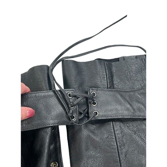 Re-Poshing✨️✨️Harley-Davidson Women's Genuine Leather Motorcycle Chaps - Picture 7 of 15